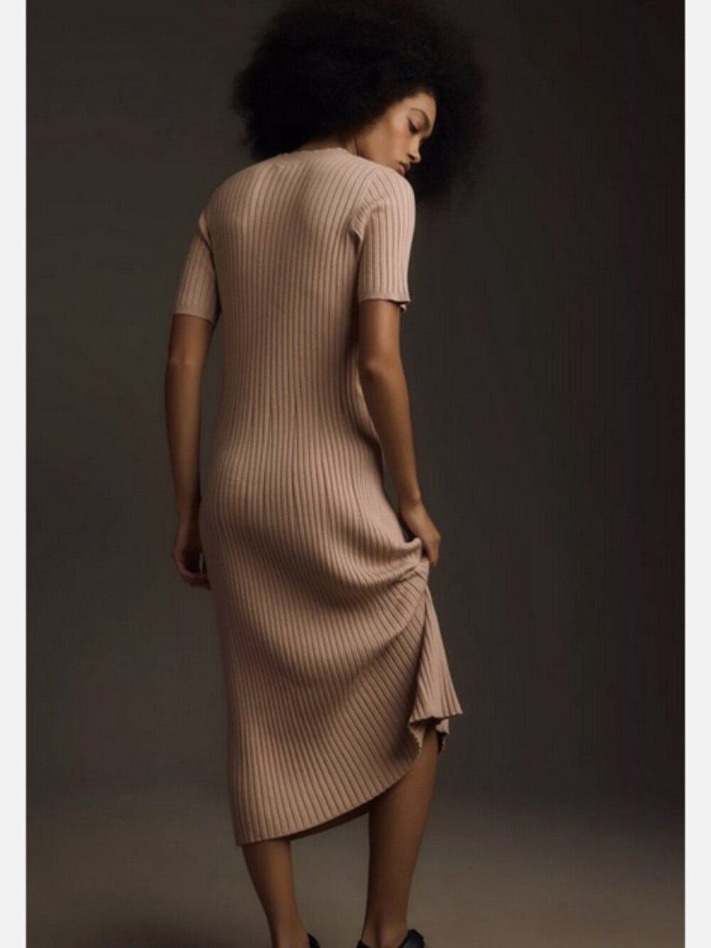 Varley Maeve Rib Knit Midi Dress Size Small - Picture 5 of 16